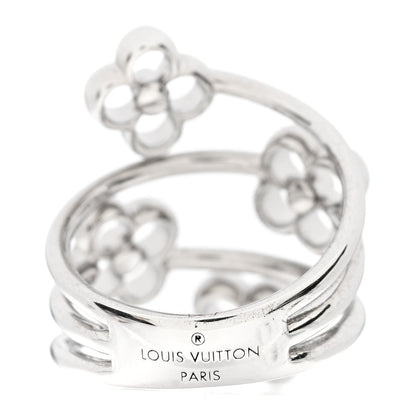 Louis Vuitton Silver Flower Full Ring S 49 5
