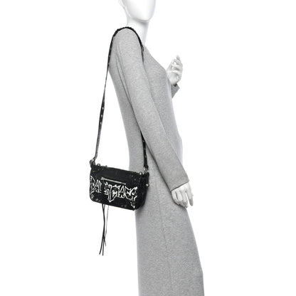 Balenciaga Agneau Arena XS Le Cagole Flap Bag Black 1984028