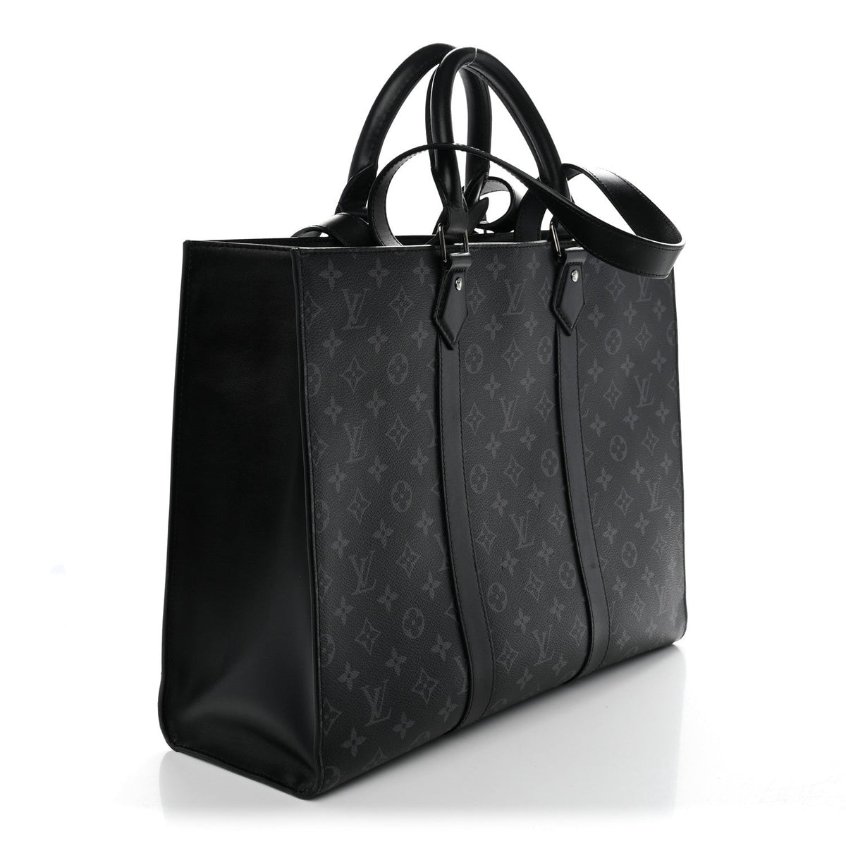 Louis Vuitton Monogram Eclipse Sac Plat 24H Black