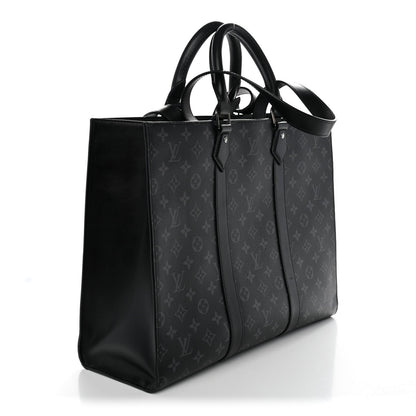 Louis Vuitton Monogram Eclipse Sac Plat 24H Black