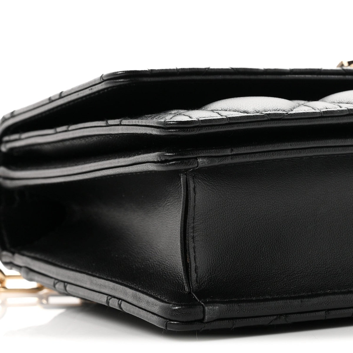 Dior Lambskin Cannage My Dior Top Handle Bag Black