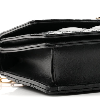 Dior Lambskin Cannage My Dior Top Handle Bag Black
