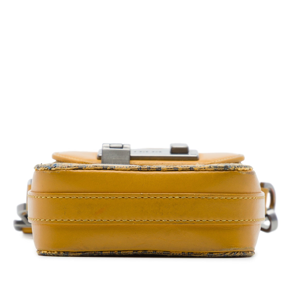 Clasp Lock Messenger Pouch Oblique Canvas and Leather