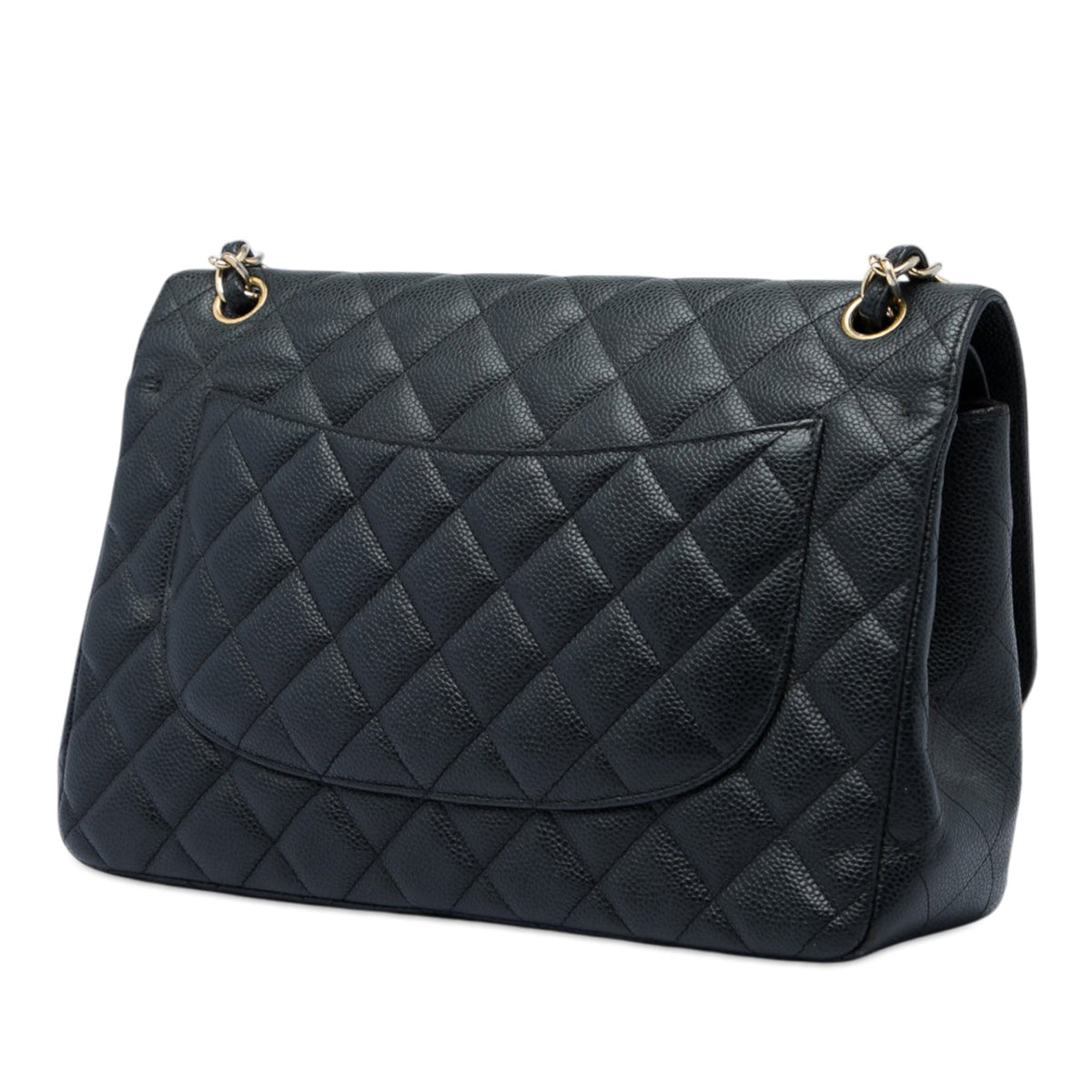 Classic Double Flap Bag Quilted Caviar Jumbo