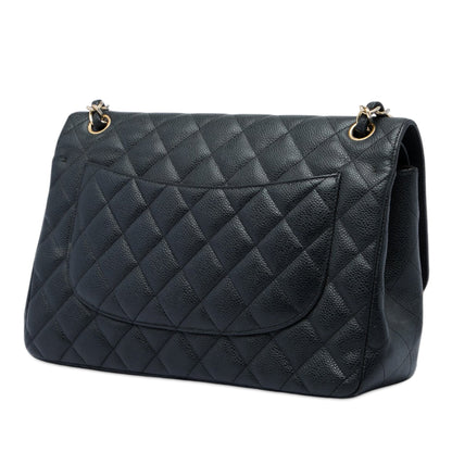 Classic Double Flap Bag Quilted Caviar Jumbo