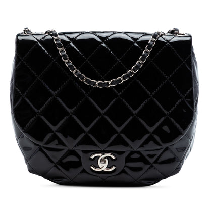 Dubai Messenger Bag Quilted Patent Medium