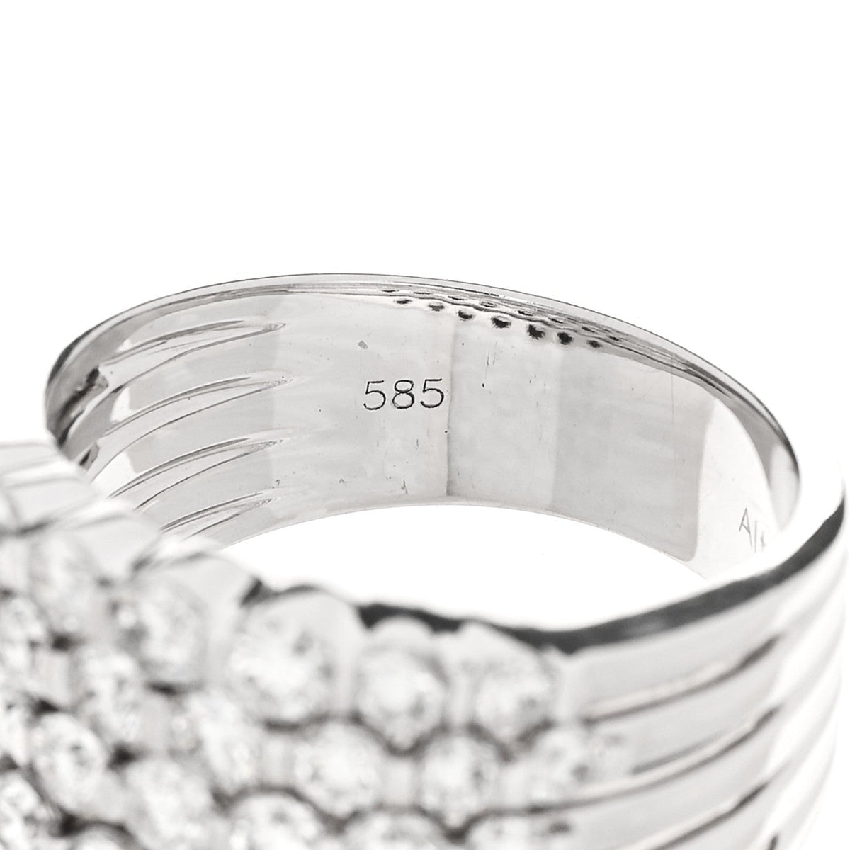 Parker & West by FASHIONPHILE14K White Gold Diamond 1.90ctw Five Row Band Ring 53 6.25