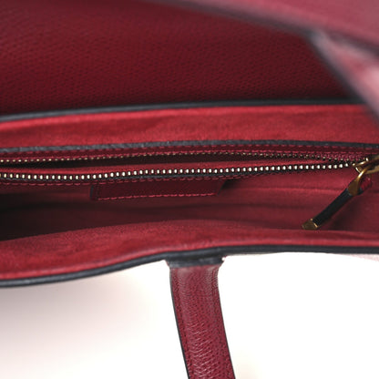 Christian Dior Grained Calfskin Saddle Bag Red