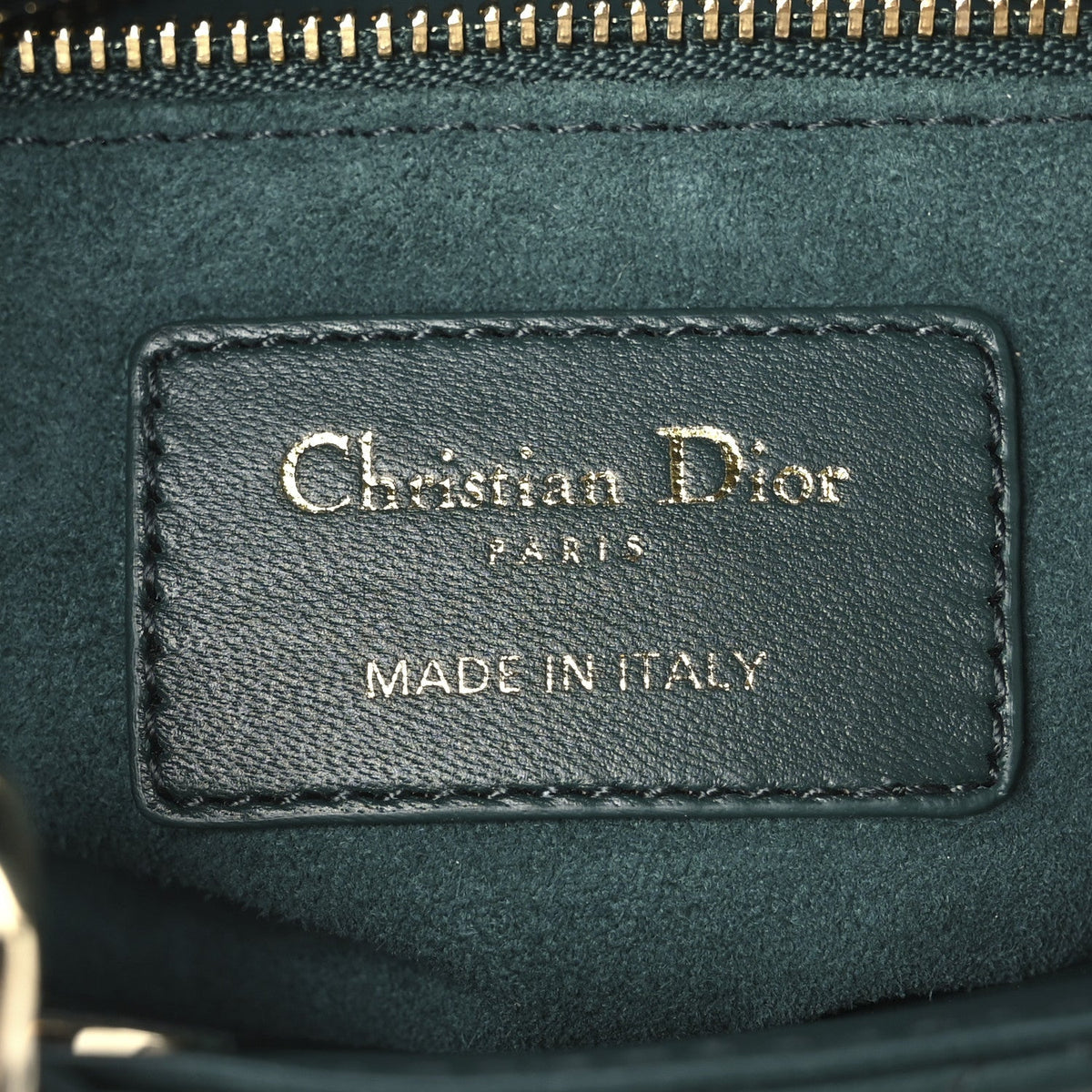 Christian Dior Lambskin Cannage Small My ABCDior Lady Dior Dark Green