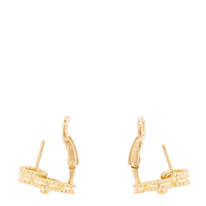 Van Cleef & Arpels 18K Yellow Gold Vintage Alhambra Earrings