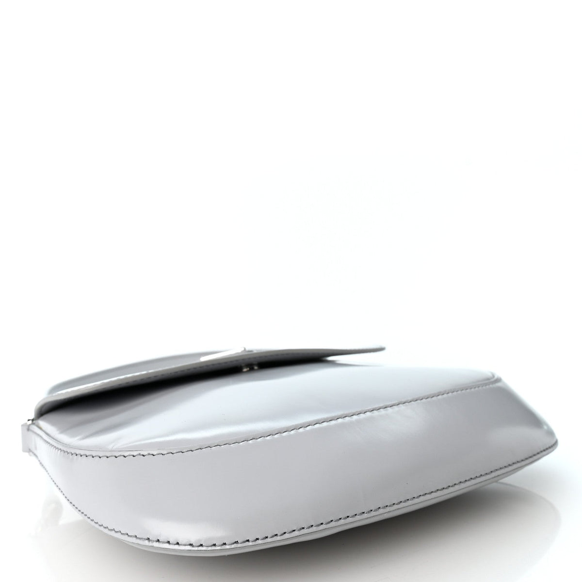 Prada Spazzolato Cleo Flap Shoulder Bag Fiordaliso