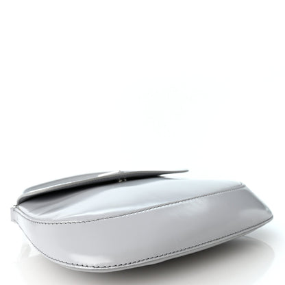 Prada Spazzolato Cleo Flap Shoulder Bag Fiordaliso