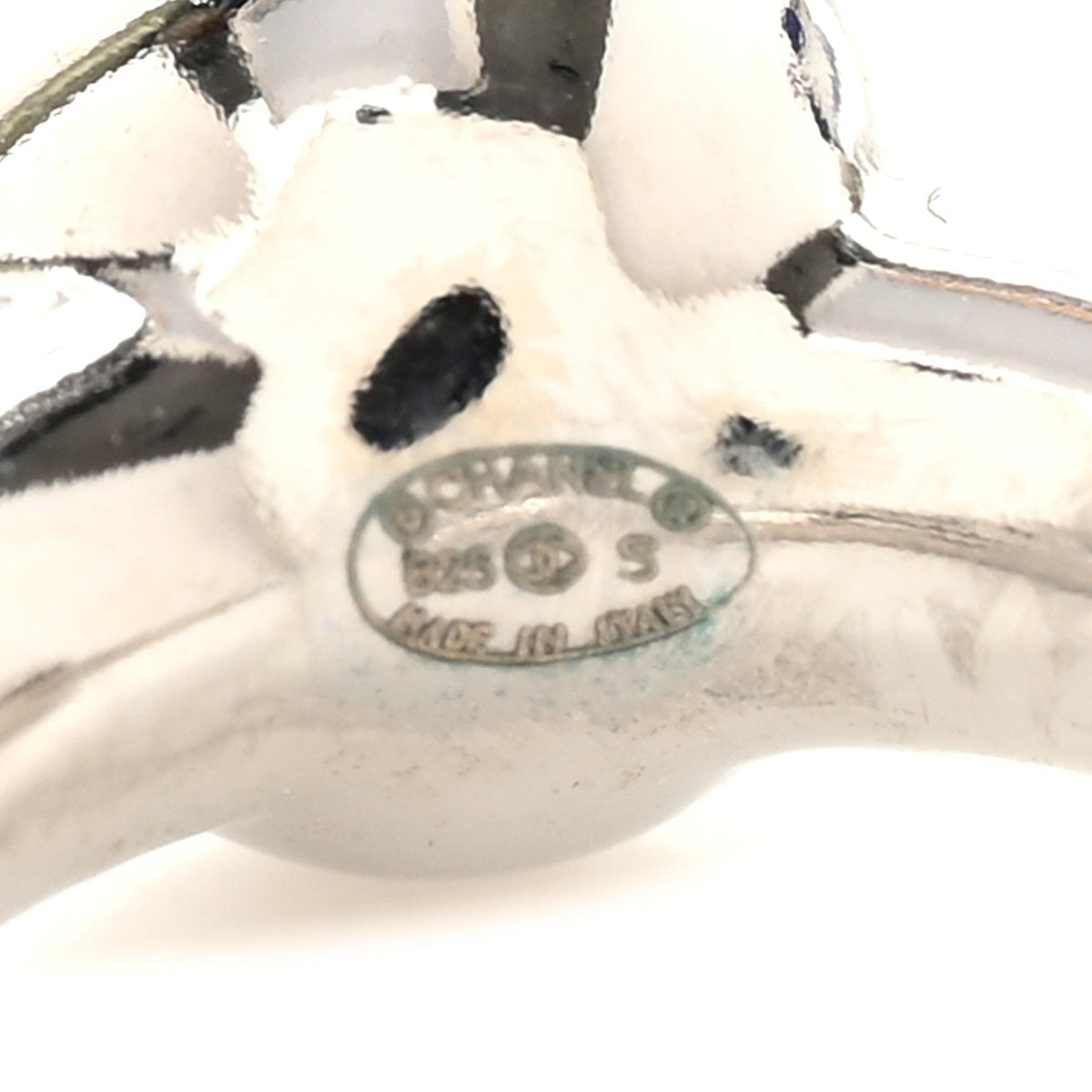 Chanel Crystal CC Heart Drop Hoop Earrings Silver