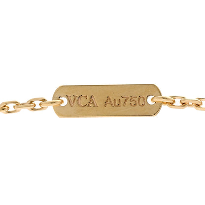 Van Cleef & Arpels 18K Yellow Gold Carnelian Vintage Alhambra Pendant Necklace
