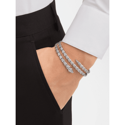 18K Gold Diamonds BVLGARI Serpenti Viper Bracelet