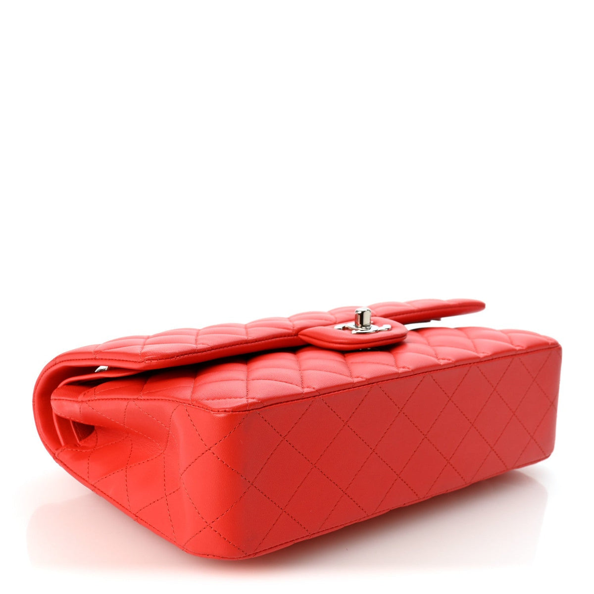 Chanel Lambskin Quilted Medium Double Flap Red