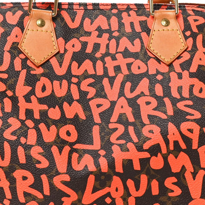 Louis Vuitton Monogram Graffiti Speedy 30 Orange