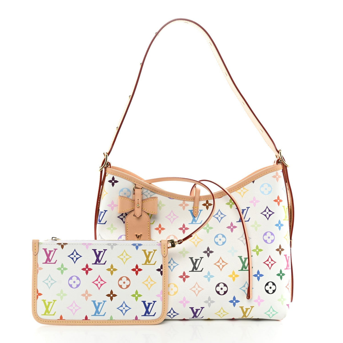Louis Vuitton LV X TM Monogram Multicolor CarryAll PM Tote Bag White