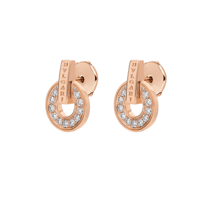18K Gold Diamond Mother of Pearl Earrings