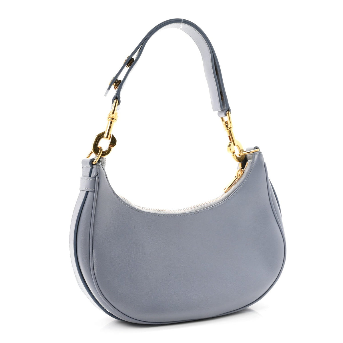 Celine Smooth Calfskin Medium Strap Ava Shoulder Bag Arctic Blue