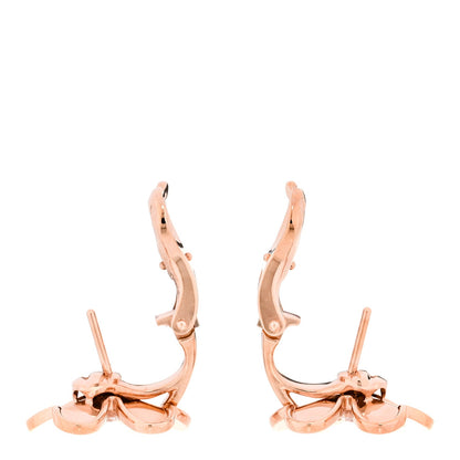 Van Cleef & Arpels 18K Rose Gold Diamond Small Frivole Earrings