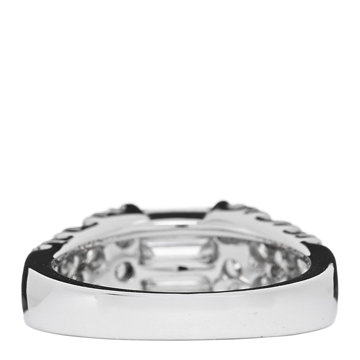 Parker & West 18K White Gold Diamond 1.92ctw Baguette Round Cut Ring 50 5.25