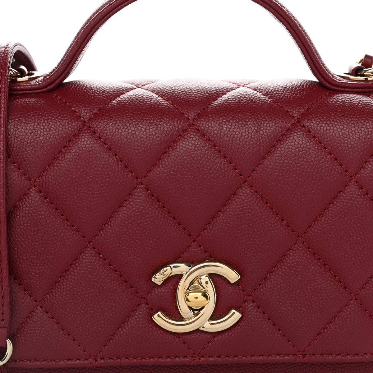 Chanel Caviar Quilted Small Business Affinity Flap Bag Burgundy