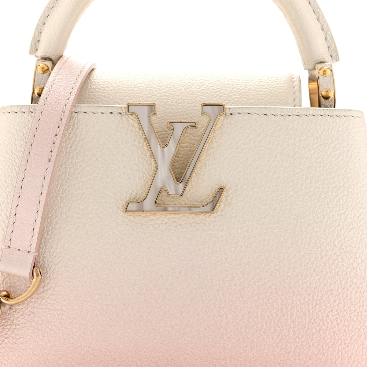 Louis Vuitton Taurillon Ombre Capucines Capushell Mini Shaded Pink
