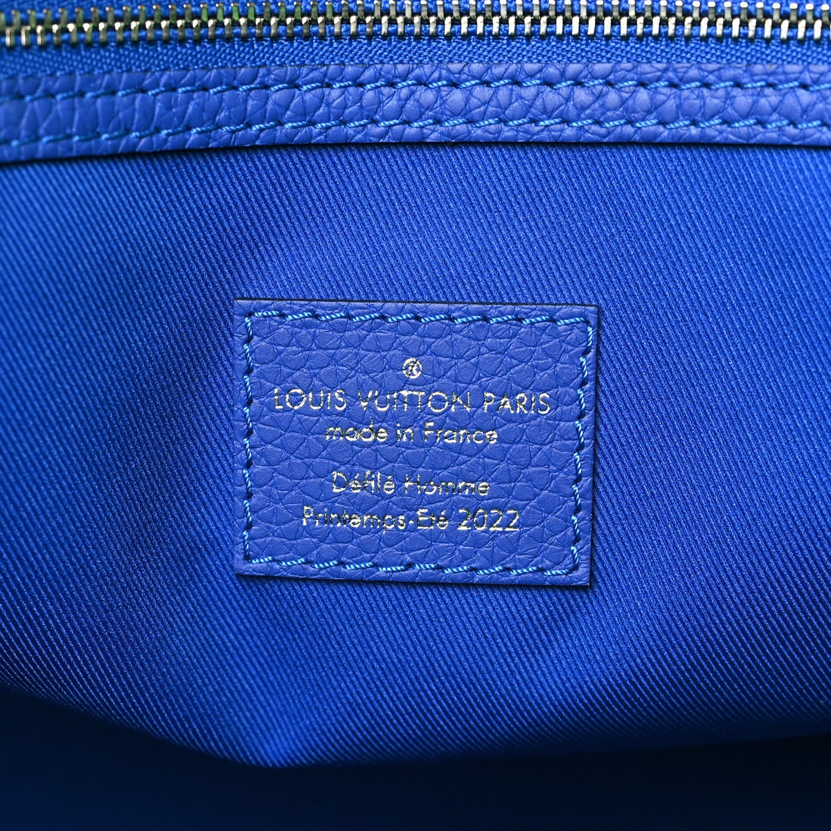 Louis Vuitton Taurillon Illusion Keepall Tote Bleu Vert