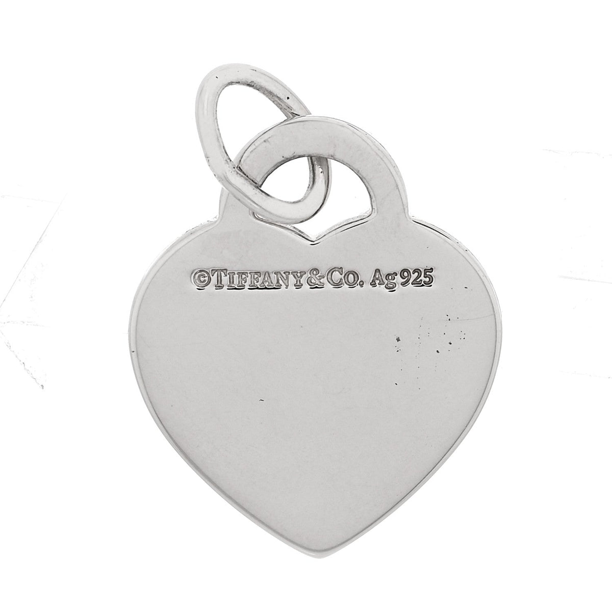 Tiffany Sterling Silver Mom Heart Tag Charm