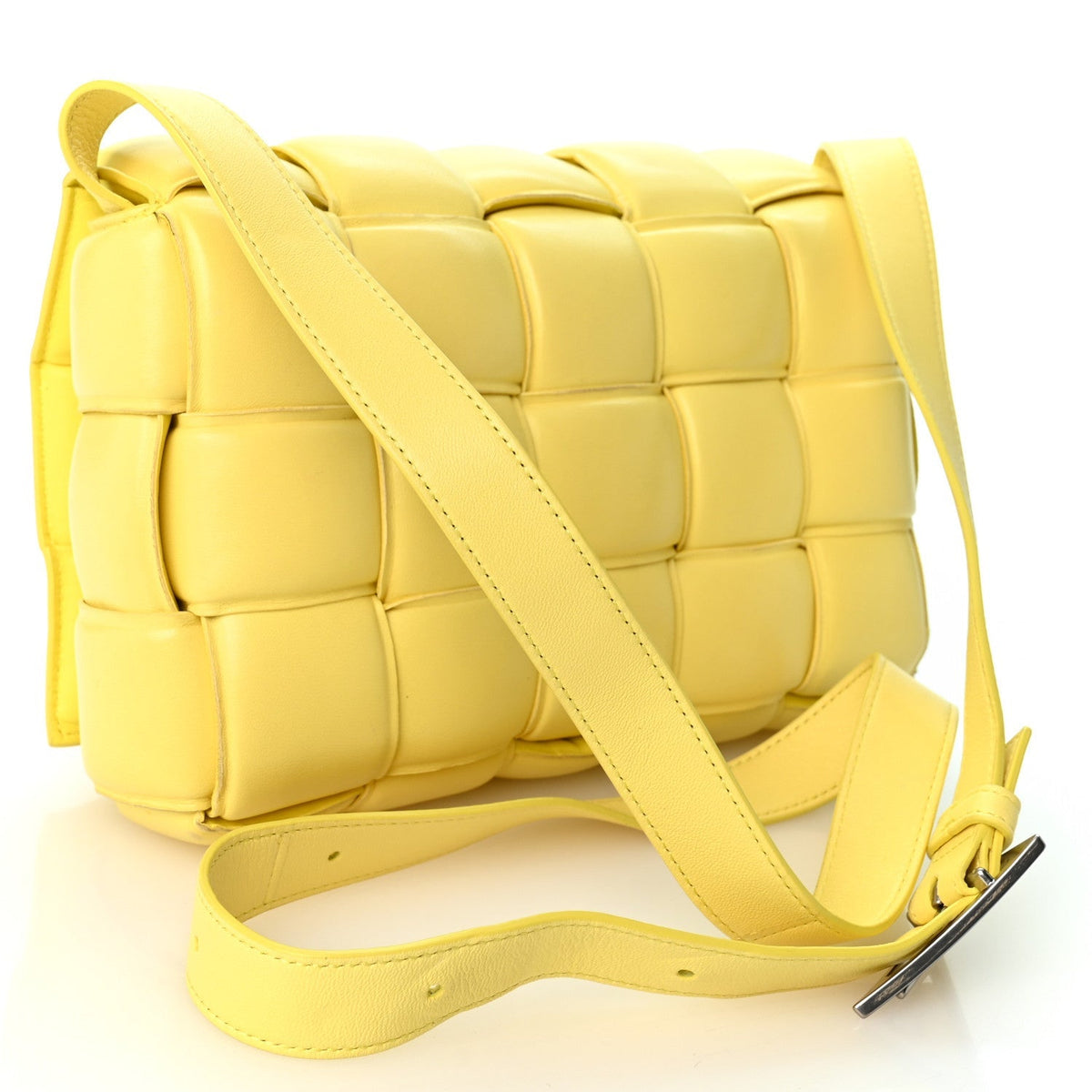 Bottega Veneta Nappa Maxi Intreccio Padded Cassette Crossbody Bag Sherbert
