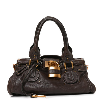 Chloe Calfskin Medium Paddington Satchel Chocolate