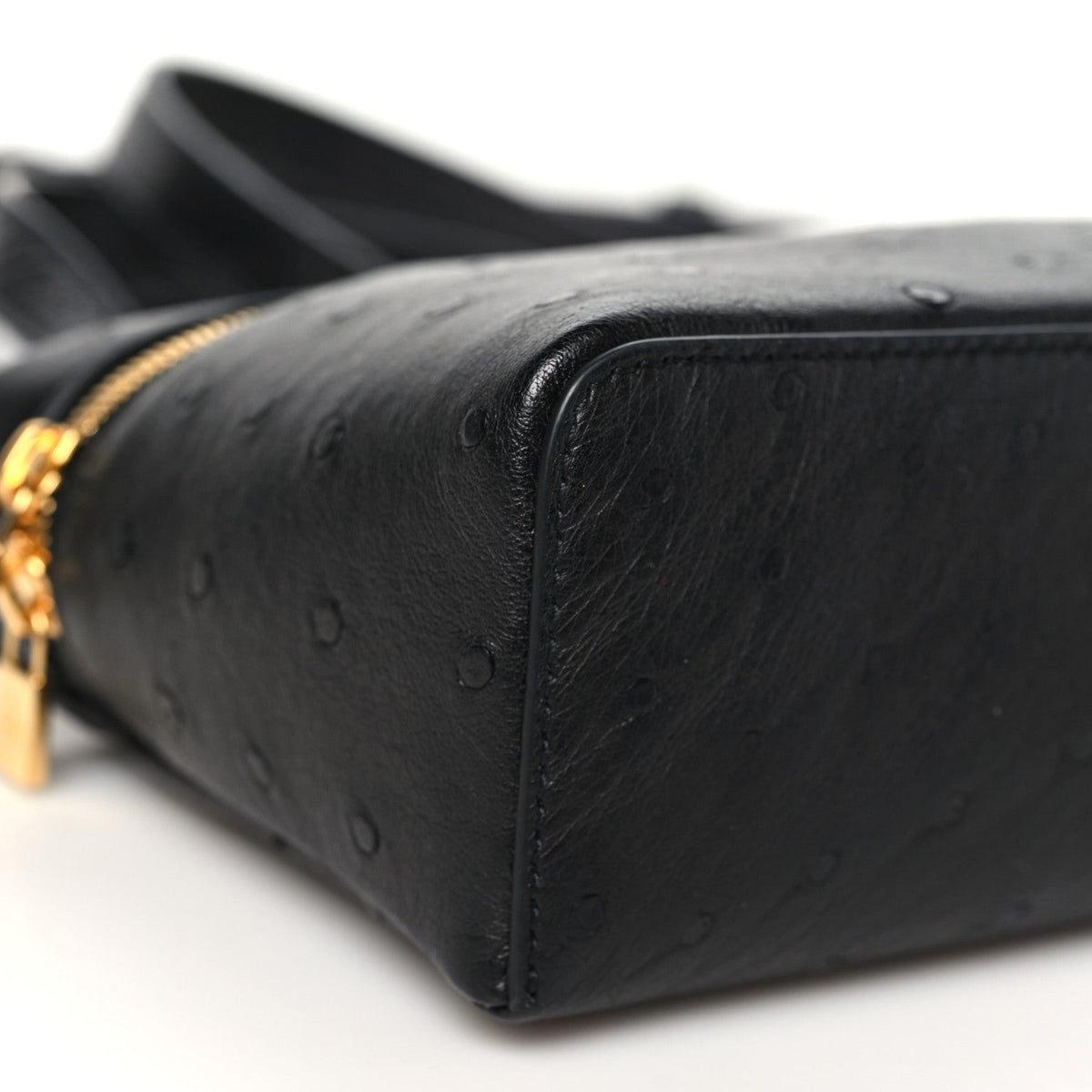 Loro Piana Ostrich L19 Extra Pocket Pouch Black