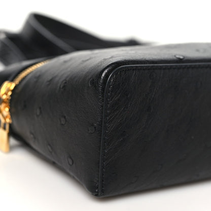 Loro Piana Ostrich L19 Extra Pocket Pouch Black