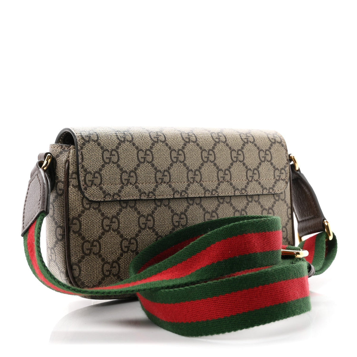 Gucci GG Supreme Calfskin Mini Ophidia Envelope Bag Beige Ebony 1981843