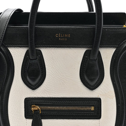 Celine Calfskin Nano Tri-Color Luggage Bag Yellow