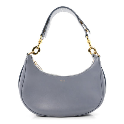 Celine Smooth Calfskin Medium Strap Ava Shoulder Bag Arctic Blue