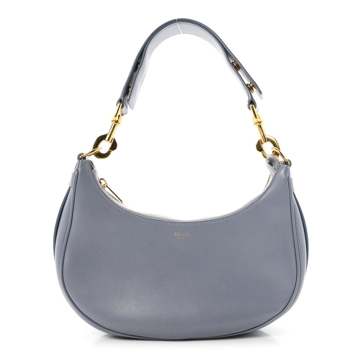 Celine Smooth Calfskin Medium Strap Ava Shoulder Bag Arctic Blue