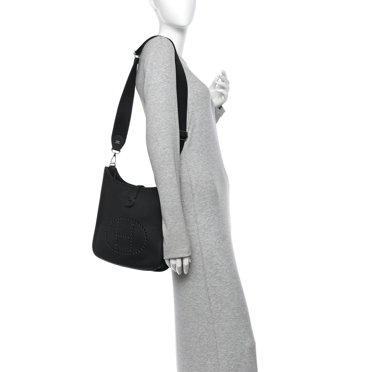 Hermes Taurillon Clemence Evelyne III PM Black
