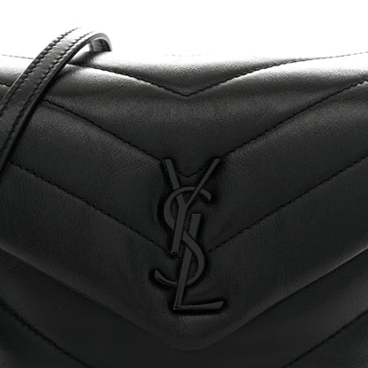 Saint Laurent Calfskin Toy Loulou Crossbody Bag Black