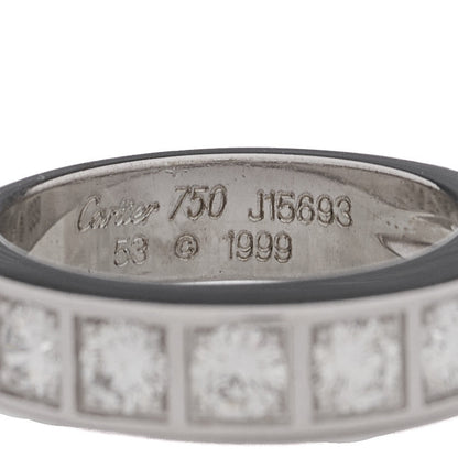 Cartier 18K White Gold Diamond Tectonic Band Ring