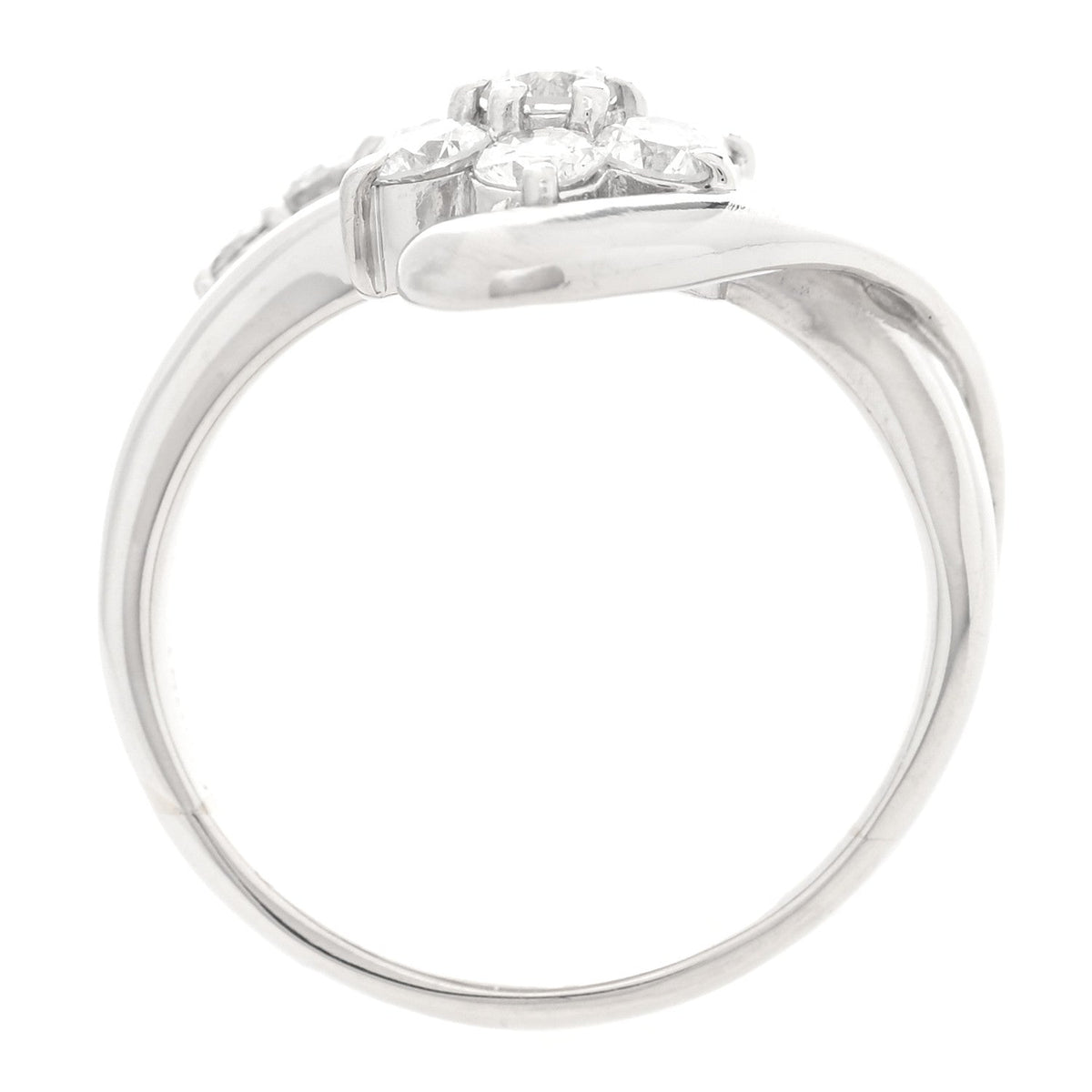 Platinum Diamond 1.06ctw Flower Ring 52 6