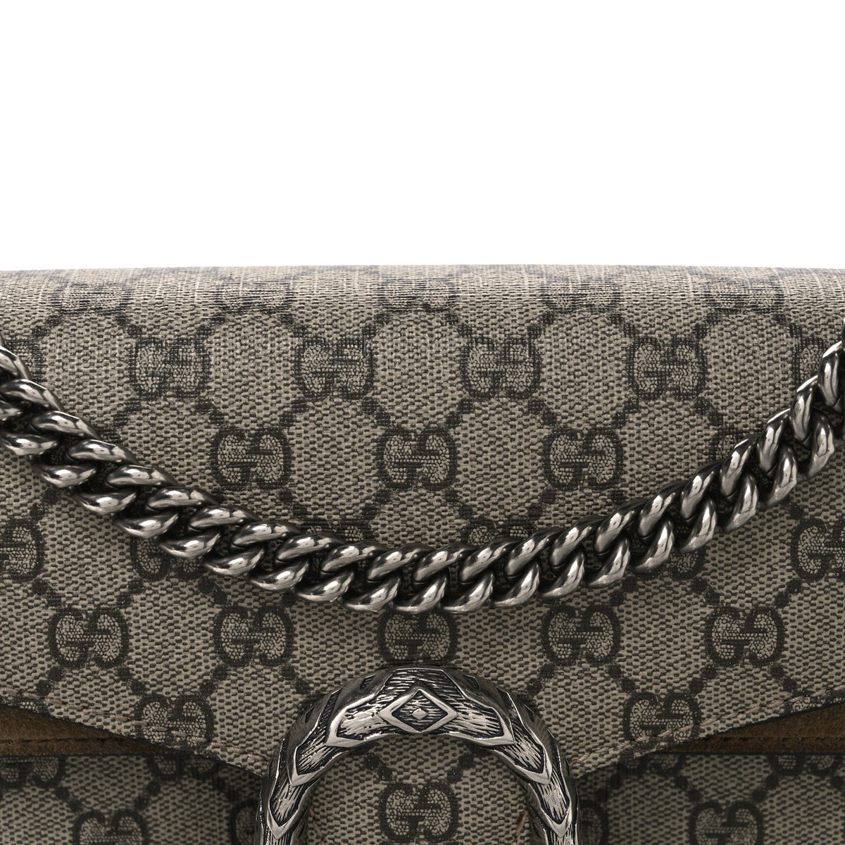 Gucci GG Supreme Monogram Small Dionysus Shoulder Bag Taupe