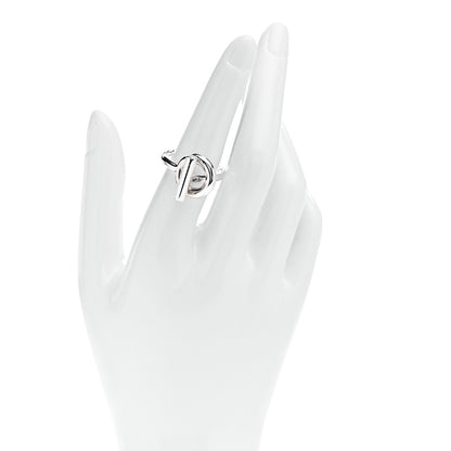 Hermes Sterling Silver GM Echappee Ring 53 6.5