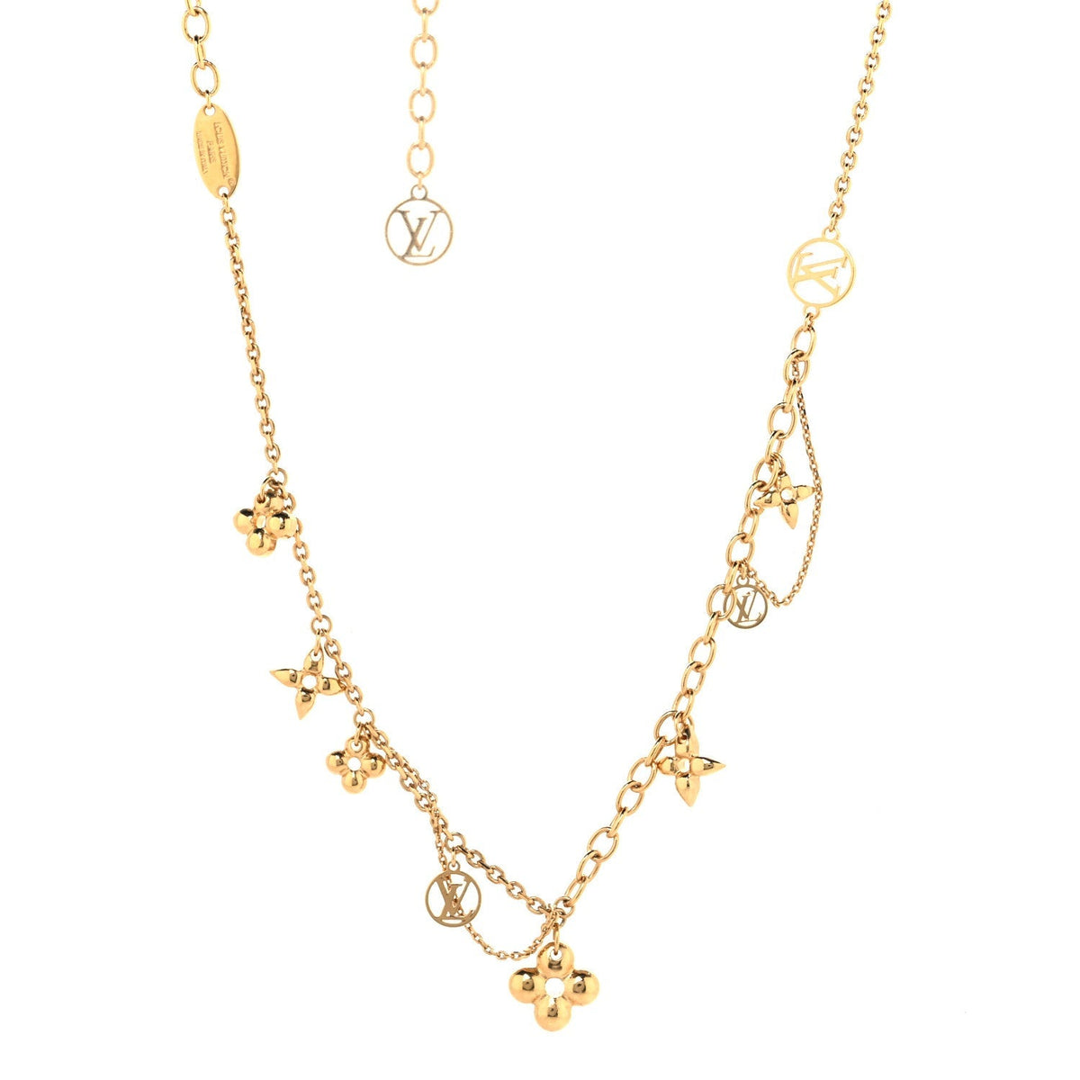 Louis Vuitton Metal Blooming Supple Necklace Gold