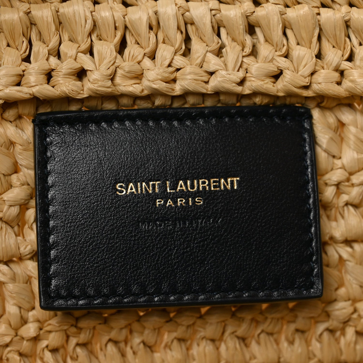 Saint Laurent Raffia Rive Gauche Tote Natural