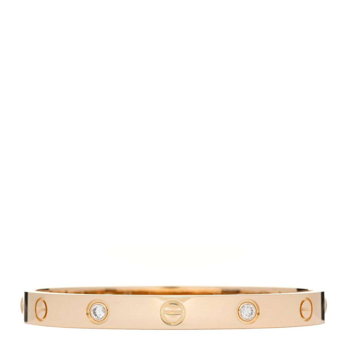 Cartier 18K Yellow Gold 4 Diamond LOVE Bracelet 16