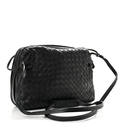 Bottega Veneta Nappa Intrecciato Nodini Crossbody Bag Black