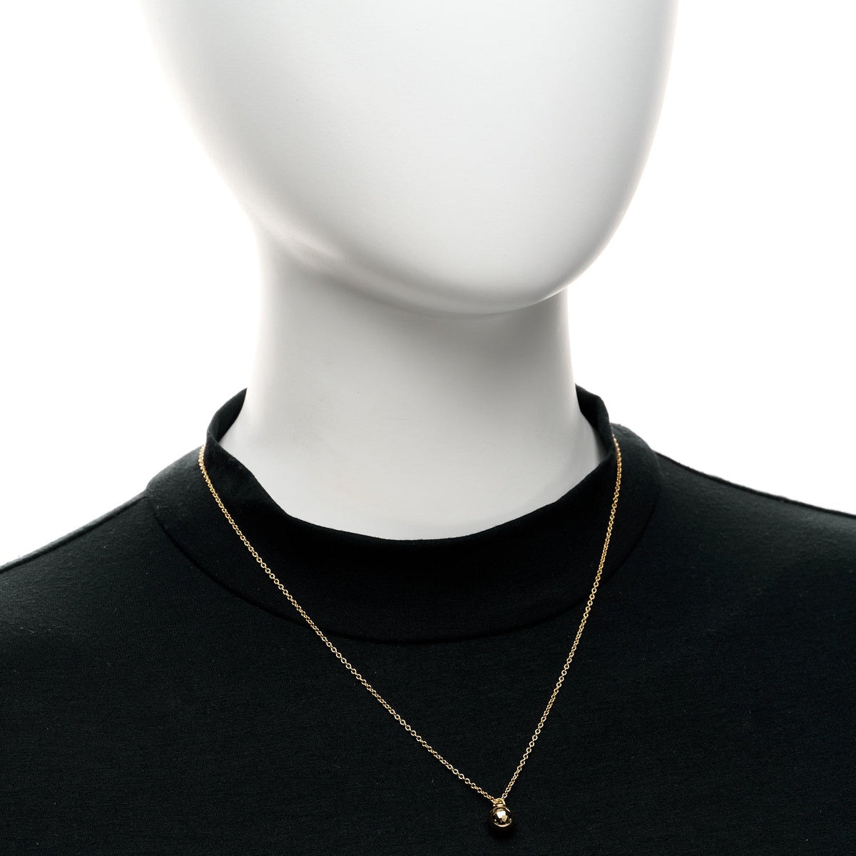 Tiffany 18K Yellow Gold 8mm HardWear Ball Pendant Necklace