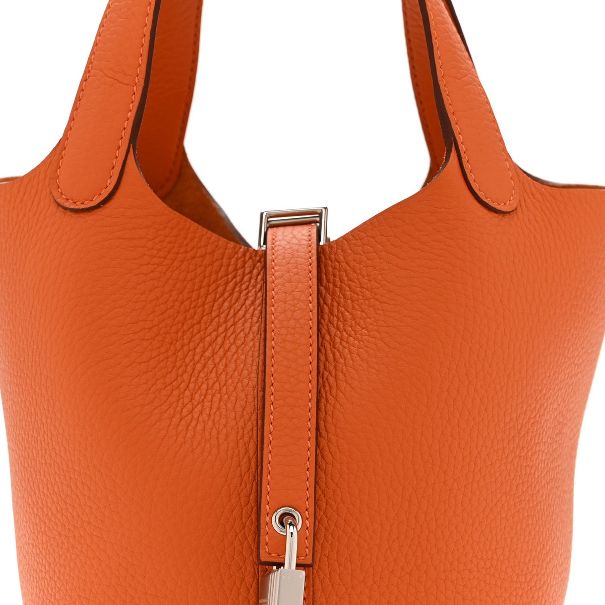 Hermes Taurillon Clemence Picotin Lock 18 PM Orange
